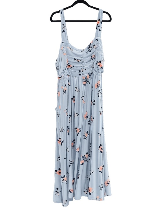 torrid Dresses & Skirts - torrid Light Blue Floral Maxi Dress with Cowl Bodice